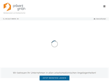 Tablet Screenshot of praevent-gmbh.de